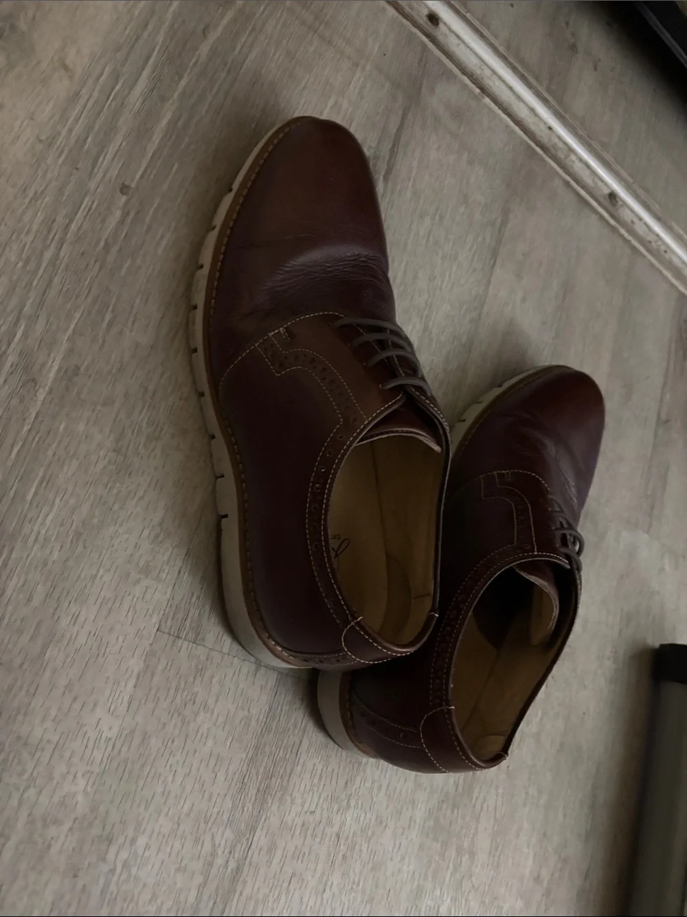 Johnston & Murphy Men's Burgundy Leather Derby Shoes